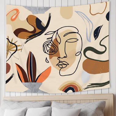 Abstract discount face tapestry